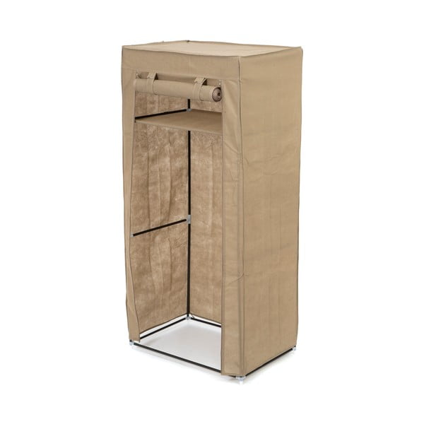 Wardrobe bézs textil ruhásszekrény, magasság 147 cm - Compactor-image-1