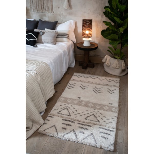 Krémszínű mosható kézi szövésű gyapjú szőnyeg 80x140 cm Lakota Day – Lorena Canals-image-3
