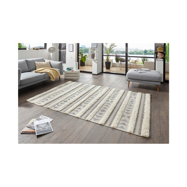 Handira Tribal Stripes szürke szőnyeg, 230 x 155 cm - Mint Rugs-image-3