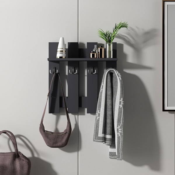 Fekete fali fogas Utica – Kalune Design-image-1