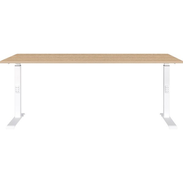 Állítható íróasztal tölgyfa dekoros asztallappal 80x180 cm Downey – Germania-image-1