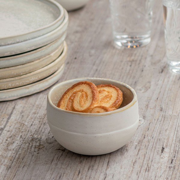 Fehér-bézs kő tálka szett 2 db-os ø 10 cm Sand Grain – Mette Ditmer Denmark-image-3