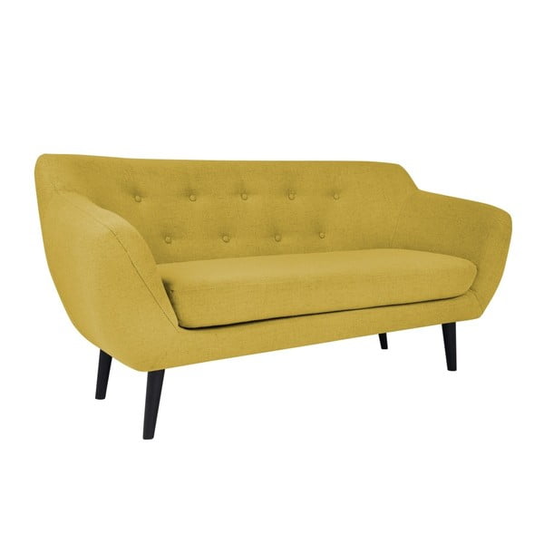 Piemont citromsárga kanapé, 158 cm - Mazzini Sofas