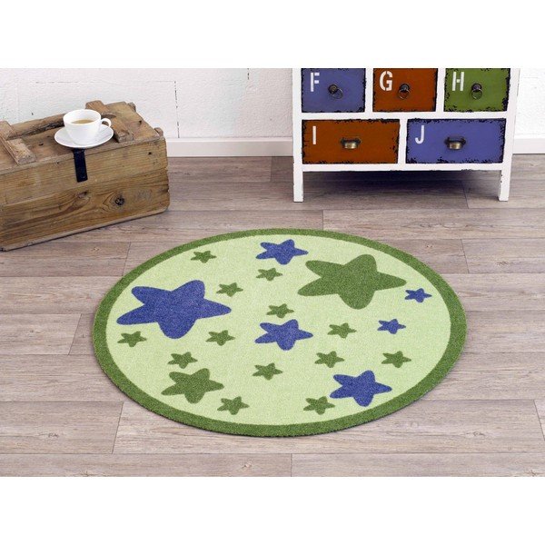 Star zöld gyerekszőnyeg, ⌀ 100 cm - Zala Living-image-1