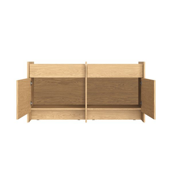 Natúr színű komód tölgyfa dekorral 146x76x51 cm Hido – noo.ma-image-3