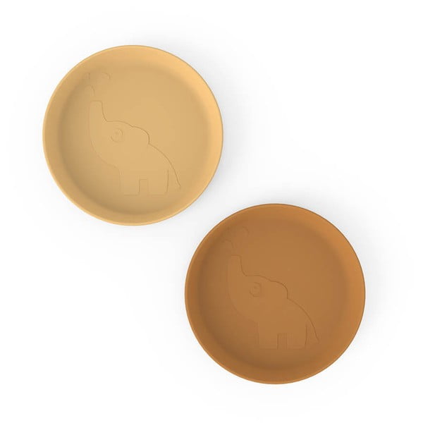 Mustársárga gyerek tányér szett 2 db-os ø 18,5 cm Elphee - Done by Deer-image-1