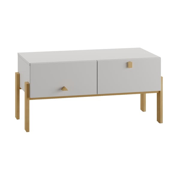 Világosszürke alacsony gyerek komód 100x25 cm Cube - Pinio-image-3