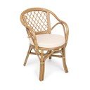Natúr színű tömörfa-rattan kerti szék Athina – Bizzotto