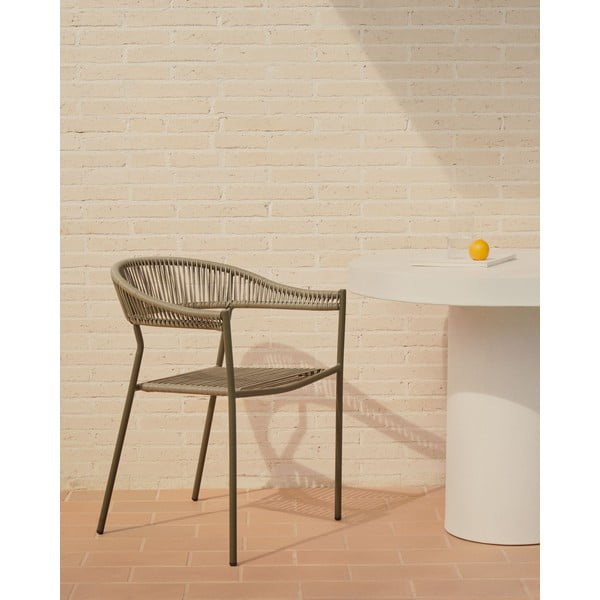 Khaki műrattan étkezőszék szett 4 db-os Futadera – Kave Home-image-1