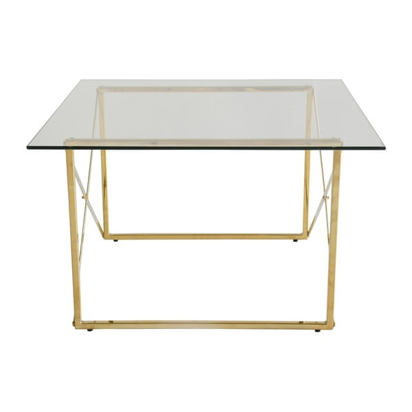 Cross üveglapos aranyszínű fém étkezőasztal - RGE