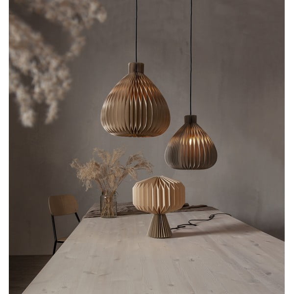 Világosbarna lámpabúra ø 38 cm Honeycomb – Star Trading-image-3