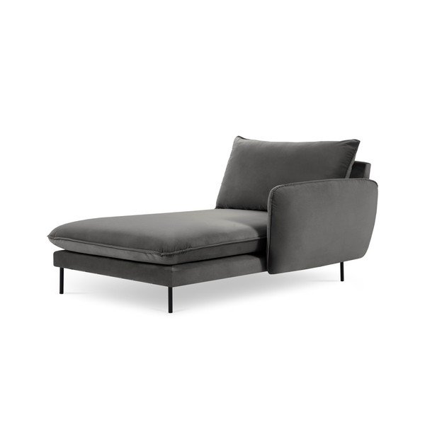 Vienna sötétszürke bársony heverő, jobb oldali - Cosmopolitan Design-image-2