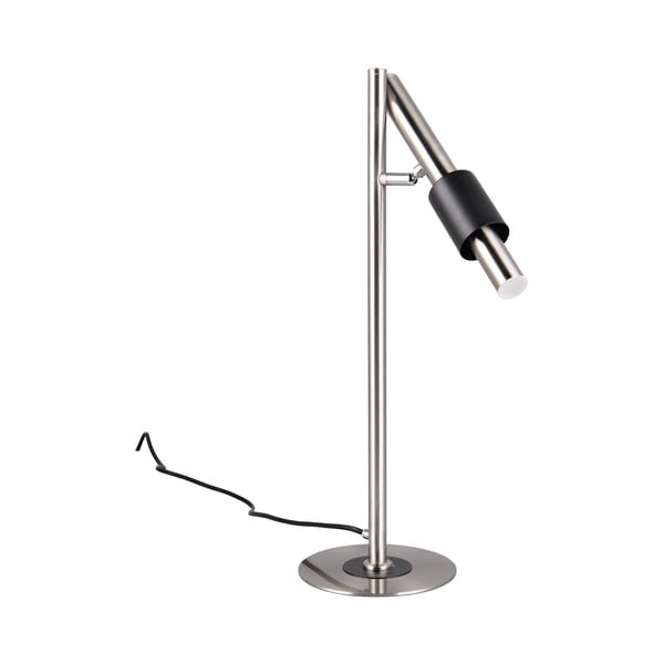 Fekete-ezüstszínű LED asztali lámpa (magasság 50 cm) Ikaris – Trio Select