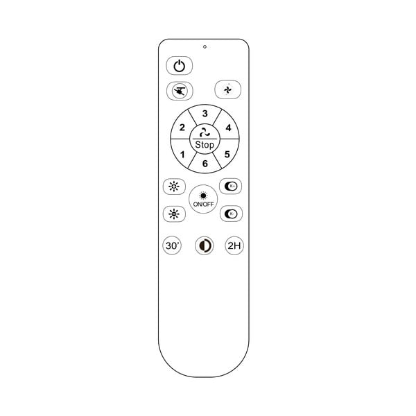 Fehér LED mennyezeti lámpa távirányítóval, ventilátorral Alan Move – SULION-image-4