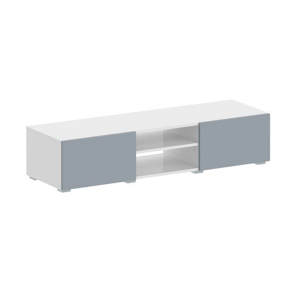 Fehér-szürke TV-állvány 140x31 cm Podium – TemaHome-image-2