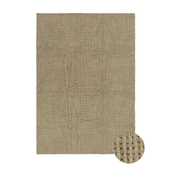 Khaki mosható-kézi szövésű gyapjú szőnyeg 140x200 cm Unexpected Wool – Lorena Canals