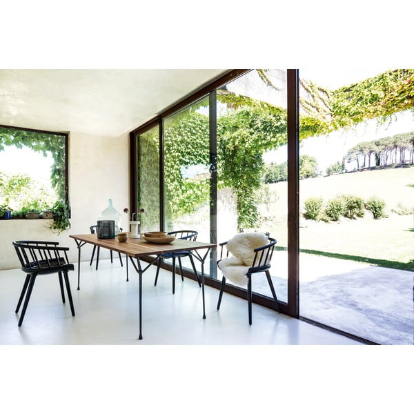 Cyborg barna-fehér étkezőszék kőrisfa karfával - Magis-image-2