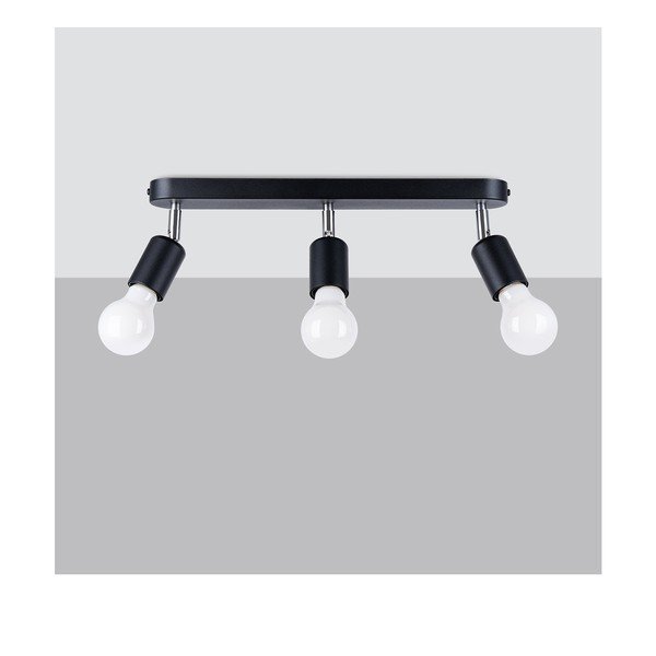 Fekete fém mennyezeti lámpa ø 6 cm Brando – Sollux-image-2