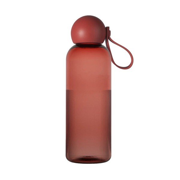 Borvörös újrahasznosított műanyag utazó ivópalack 600 ml Ture – Sagaform