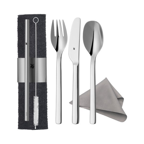 Fényes ezüstszínű rozsdamentes acél evőeszköz készlet 8 db-os My2Go – WMF-image-3