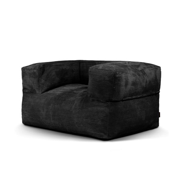 Fekete kordbársony babzsákfotel MooG – SLOWDOWN