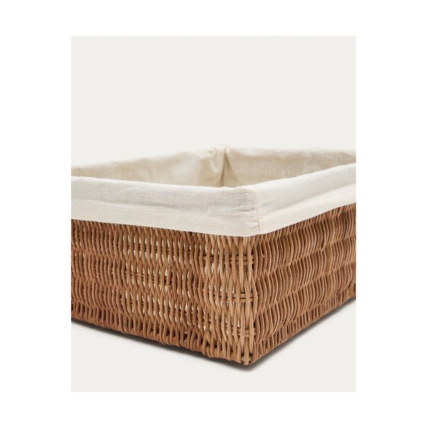 Rattan tárolókosár szett 2 db-os 28x20x10 cm Indali – Kave Home-image-3