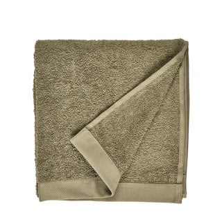 Organic olajzöld pamut frottírtörölköző, 100 x 50 cm - Södahl