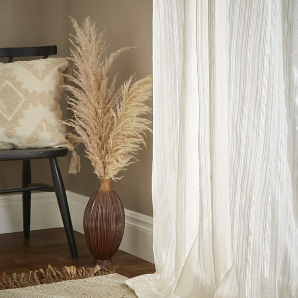 Fehér voile fényáteresztő függöny 140x229 cm Zofia Broderie Anglaise – Pineapple Elephant-image-3