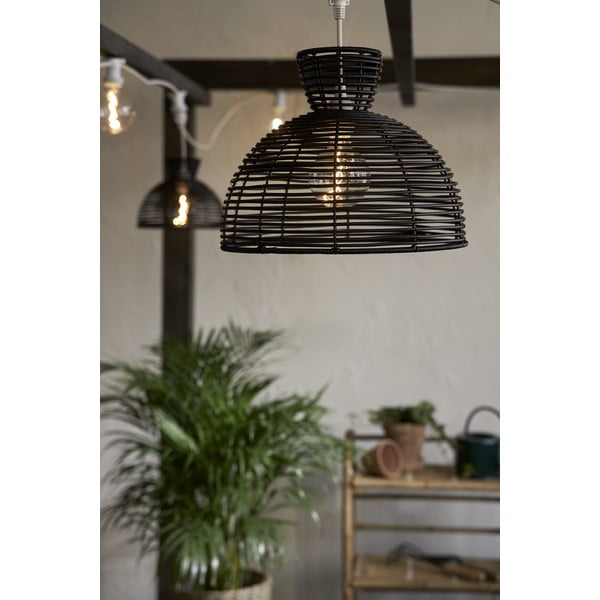 Runde fekete kültéri mennyezeti lámpa búra, ø 37,5 cm - Star Trading-image-2