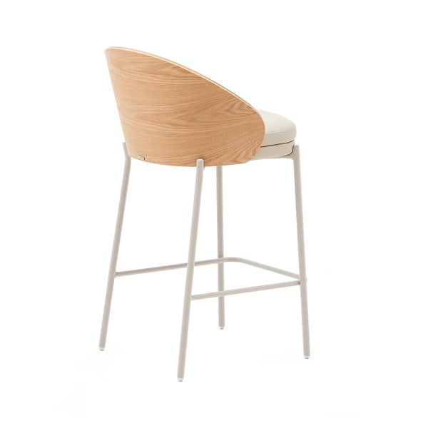 Bézs-natúr színű bárszék (ülésmagasság 65 cm) Eamy – Kave Home-image-3