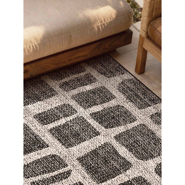 Fekete-krémszínű kültéri-beltéri szőnyeg 160x230 cm Haringey Ruskin – Ted Baker-image-2