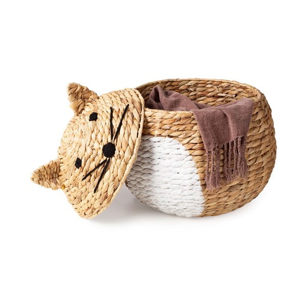 Natúr színű vízijácint játéktároló kosár ø 40x43 cm Cat – Compactor-image-4