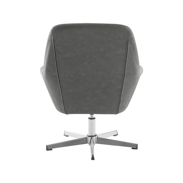 Szürke bőrutánzat fotel Naomi - Støraa-image-3