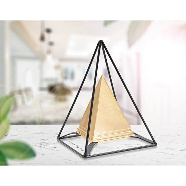 Piramid fém szobor aranyszínű dekorral - Mauro Ferretti-image-3