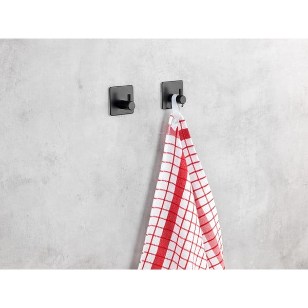 Öntapadós rozsdamentes acél akasztó szett 2 db-os Ureo – Wenko-image-1