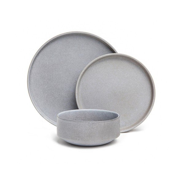 Malia 12 db-os szürke agyagkerámia étkészlet - Bonami selection