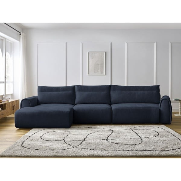 Sötétkék sarokkanapé Aden – Bobochic Paris-image-1