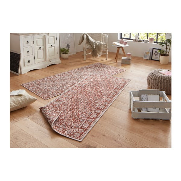 Curacao piros mintás, kültérre is alkalmas kétoldalas szőnyeg, 80 x 150 cm - Bougari-image-4