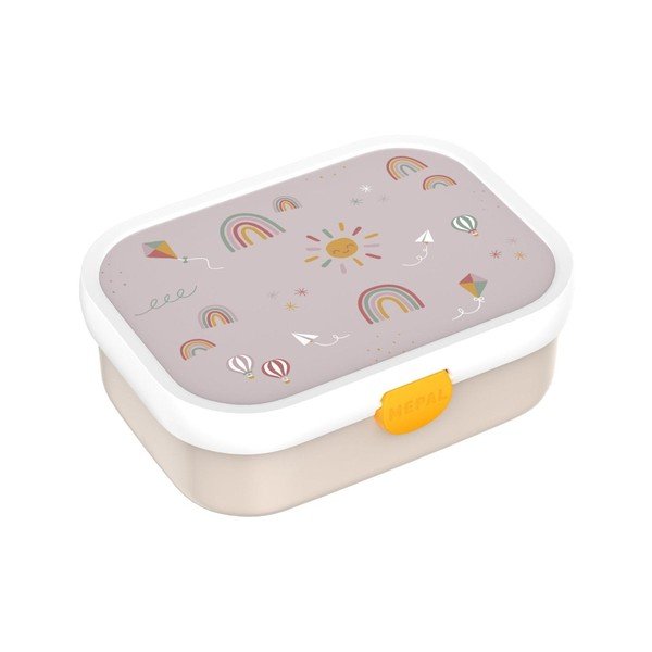 Bézs műanyag gyerek uzsonnás doboz Sunshine & Rainbow – Mepal