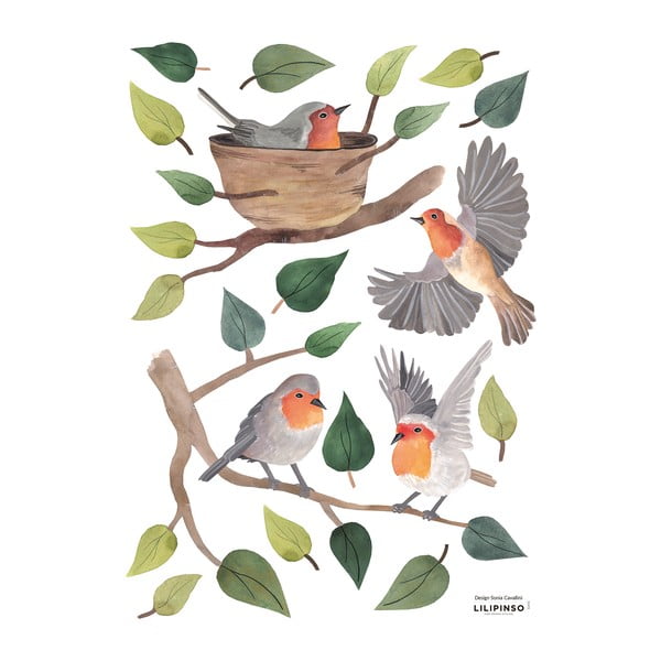 Matrica lap 30x42 cm Robins Redbreast – Lilipinso