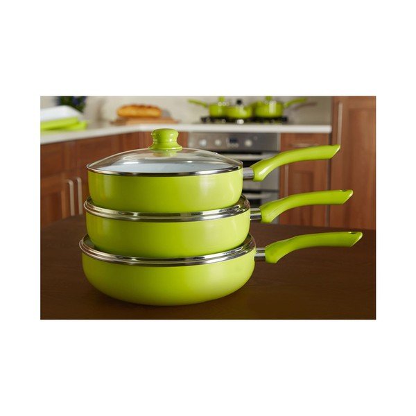 Zöld serpenyő fedővel, ⌀ 26 cm - Premier Housewares-image-1