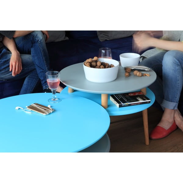 UFO világosszürke dohányzóasztal, ⌀ 57 cm - Ragaba-image-1