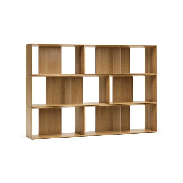 Natúr színű moduláris polcrendszer szett tölgyfa dekorral 6 db-os 168x114 cm Litto – Kave Home-image-2