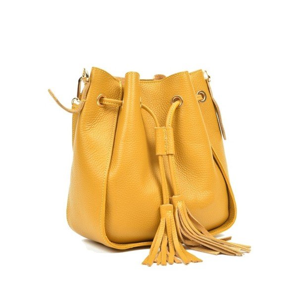 Jessie sárga bőr válltáska - Carla Ferreri-image-3