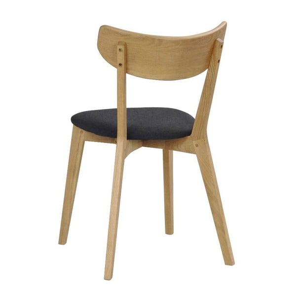 Ami barna tölgyfa étkezőszék sötétszürke ülőrésszel - Rowico-image-3