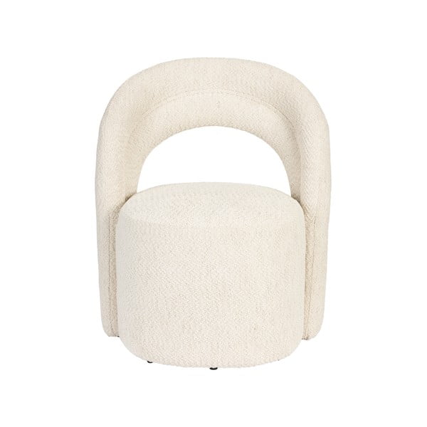 Krémszínű forgó buklé fotel Seina – Dutchbone-image-2