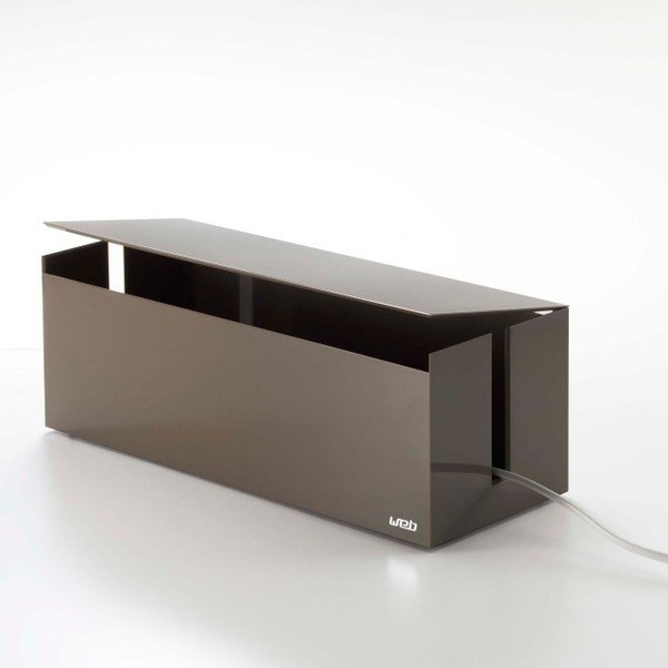 Web Cable Box barna doboz töltőknek- YAMAZAKI-image-1