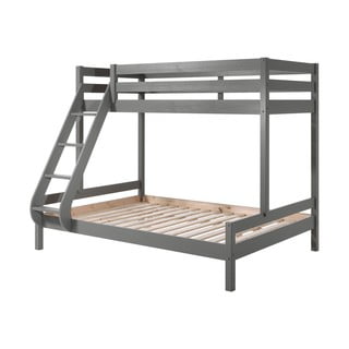 Szürke emeletes gyerekágy 140x200-90x200 cm Pino - Vipack