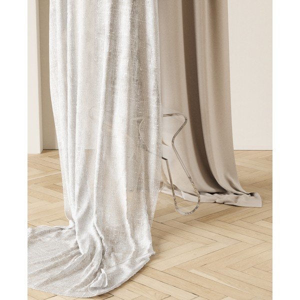 Fehér átlátszó függöny szett 2 db-os 132x213 cm Sheera – Umbra-image-4