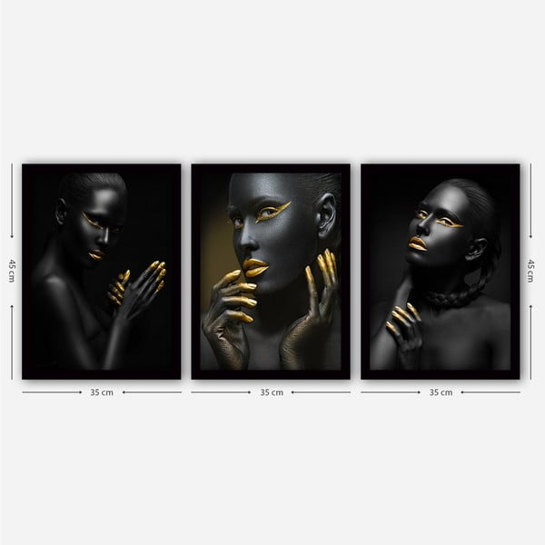 Kép szett 3 db-os 35x45 cm – Wallity-image-2